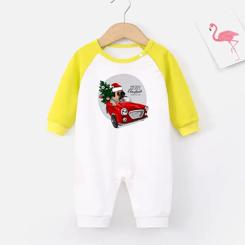 2024 Christmas Baby Long Sleeve Climbing Jumpsuit Red White - Image 10