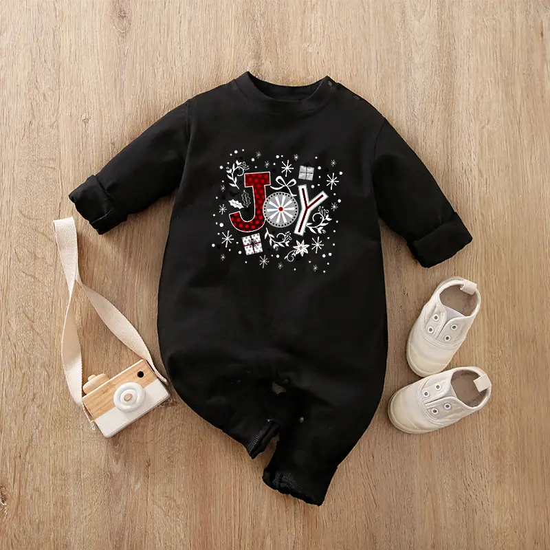 2024 Christmas Baby Long Sleeve Climbing Jumpsuit Red White - Image 13
