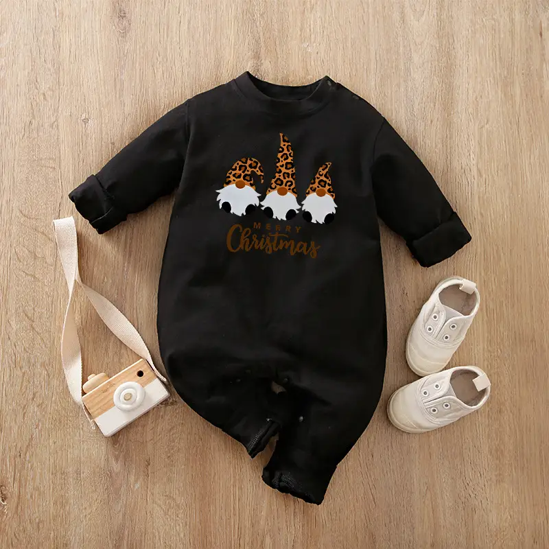 2024 Christmas Baby Long Sleeve Climbing Jumpsuit Red White - Image 15