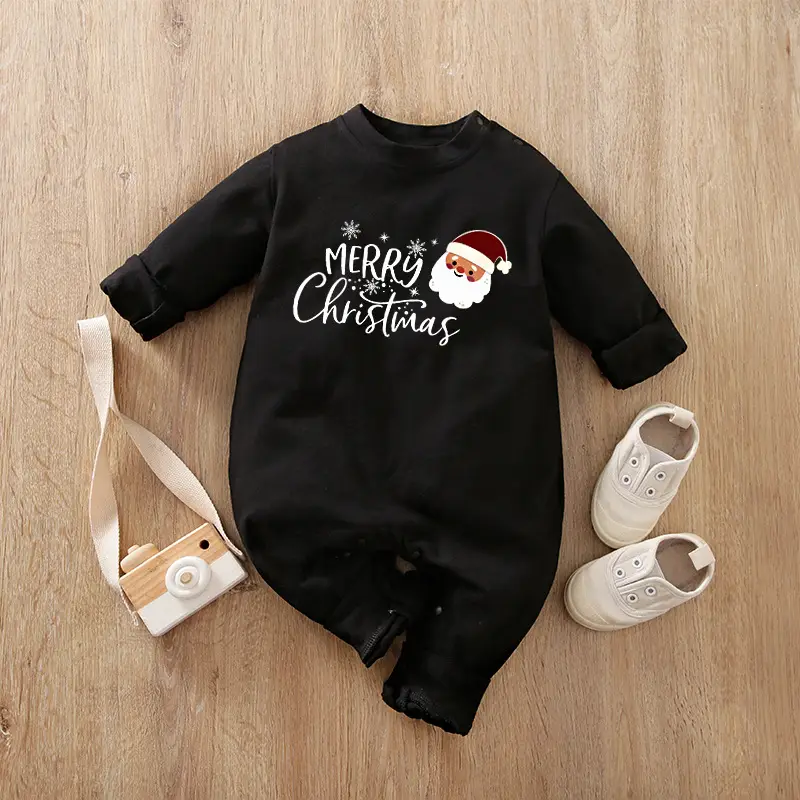 2024 Christmas Baby Long Sleeve Climbing Jumpsuit Red White - Image 17