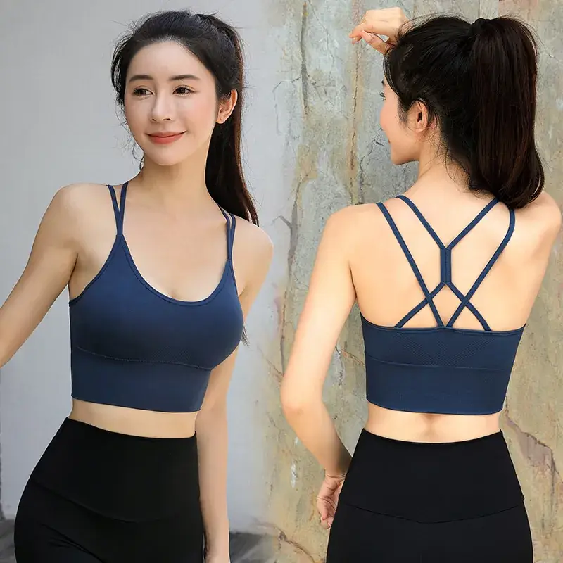 White Cross Back Sports Bra for Large Sizes