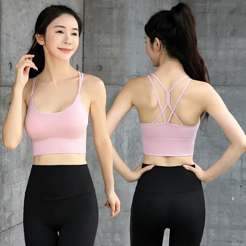 White Cross Back Sports Bra for Large Sizes