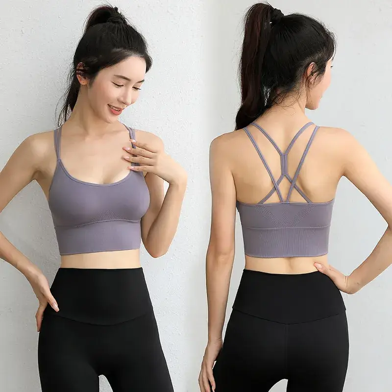 White Cross Back Sports Bra for Large Sizes
