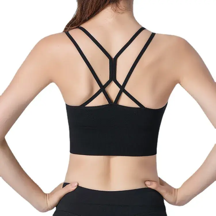 White Cross Back Sports Bra for Large Sizes