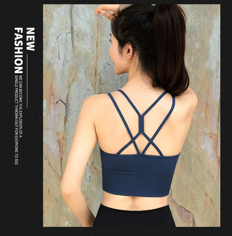 White Cross Back Sports Bra for Large Sizes — feature 13