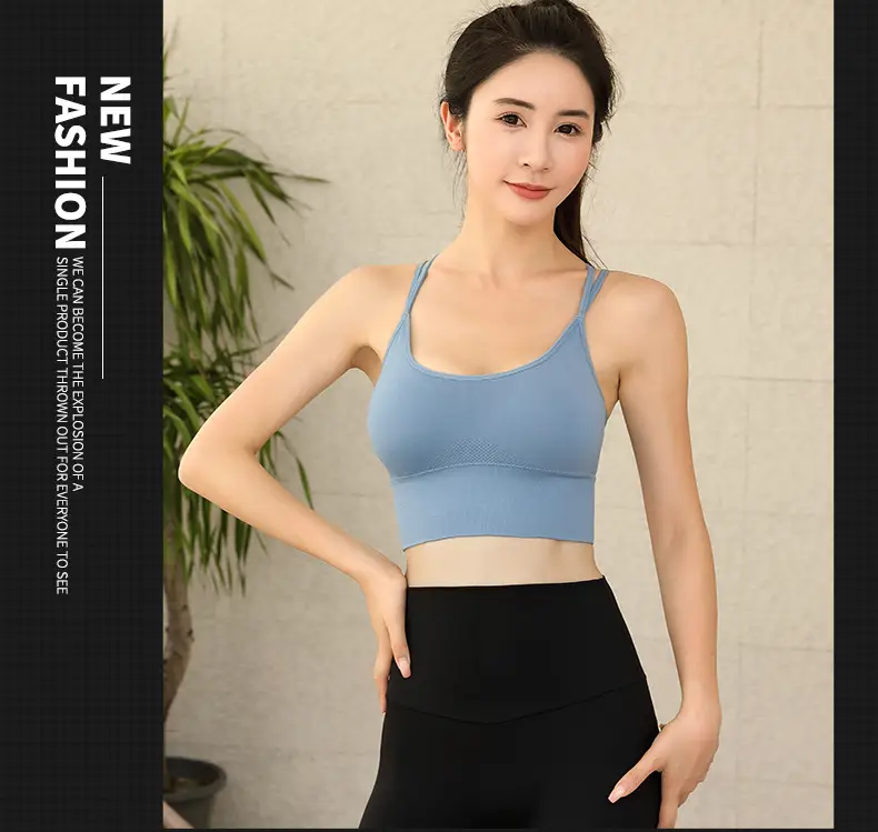 White Cross Back Sports Bra for Large Sizes — feature 22