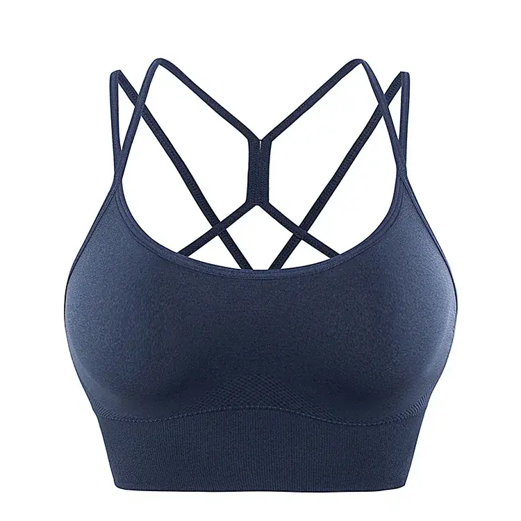 White Cross Back Sports Bra for Large Sizes