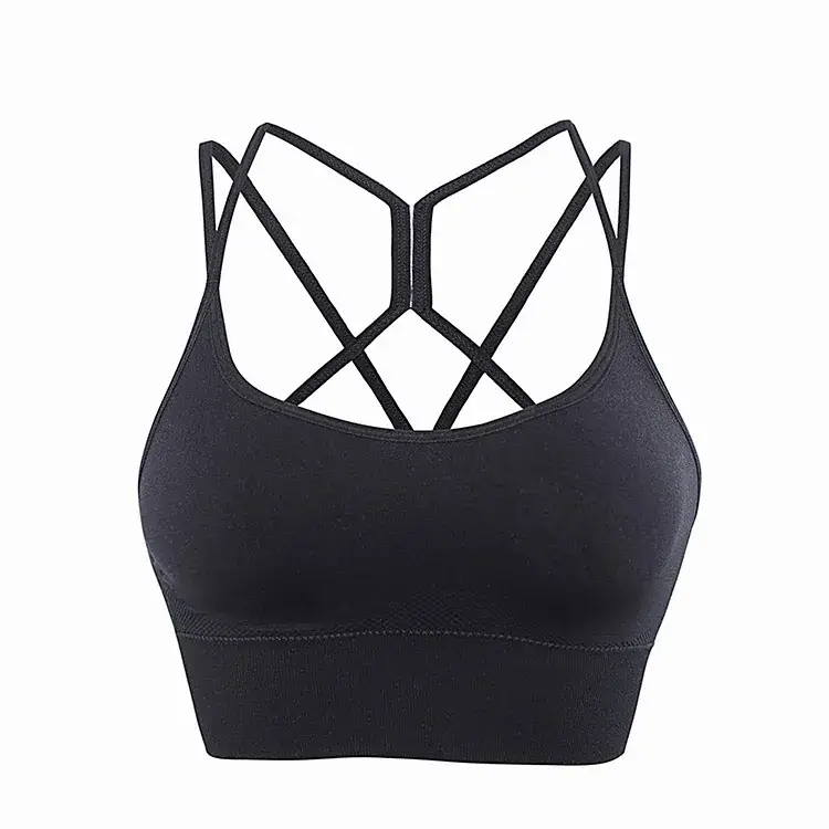 White Cross Back Sports Bra for Large Sizes