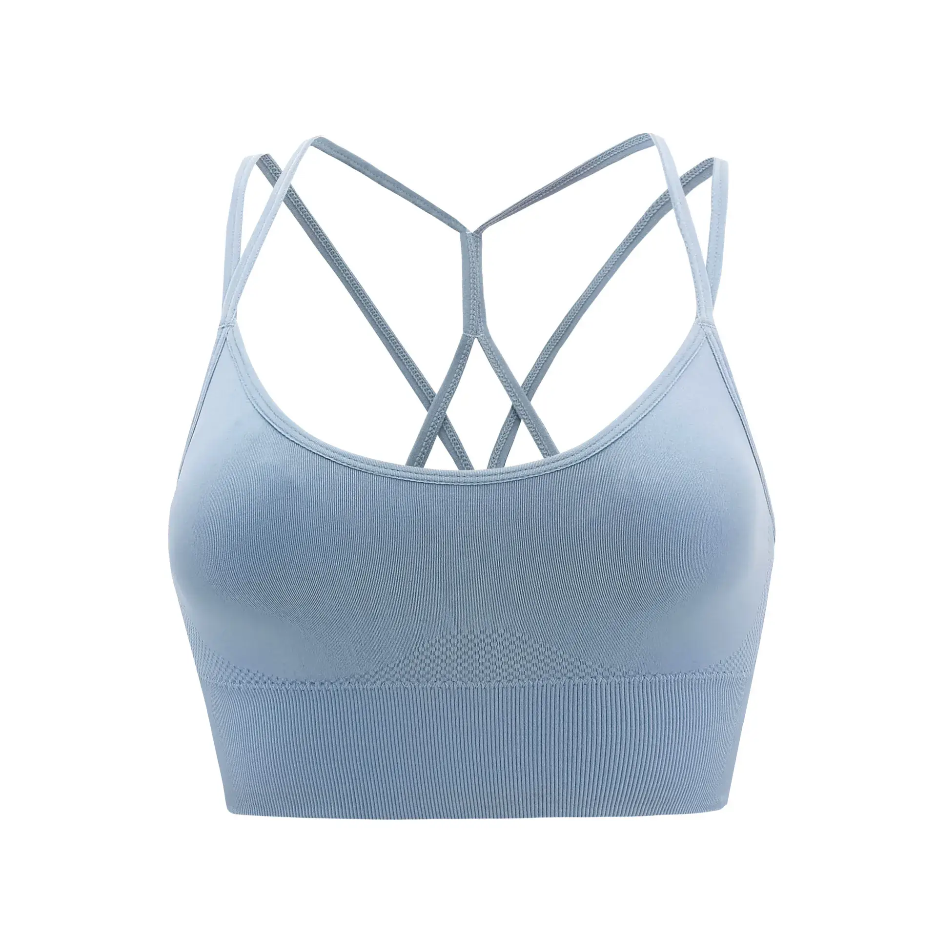 White Cross Back Sports Bra for Large Sizes