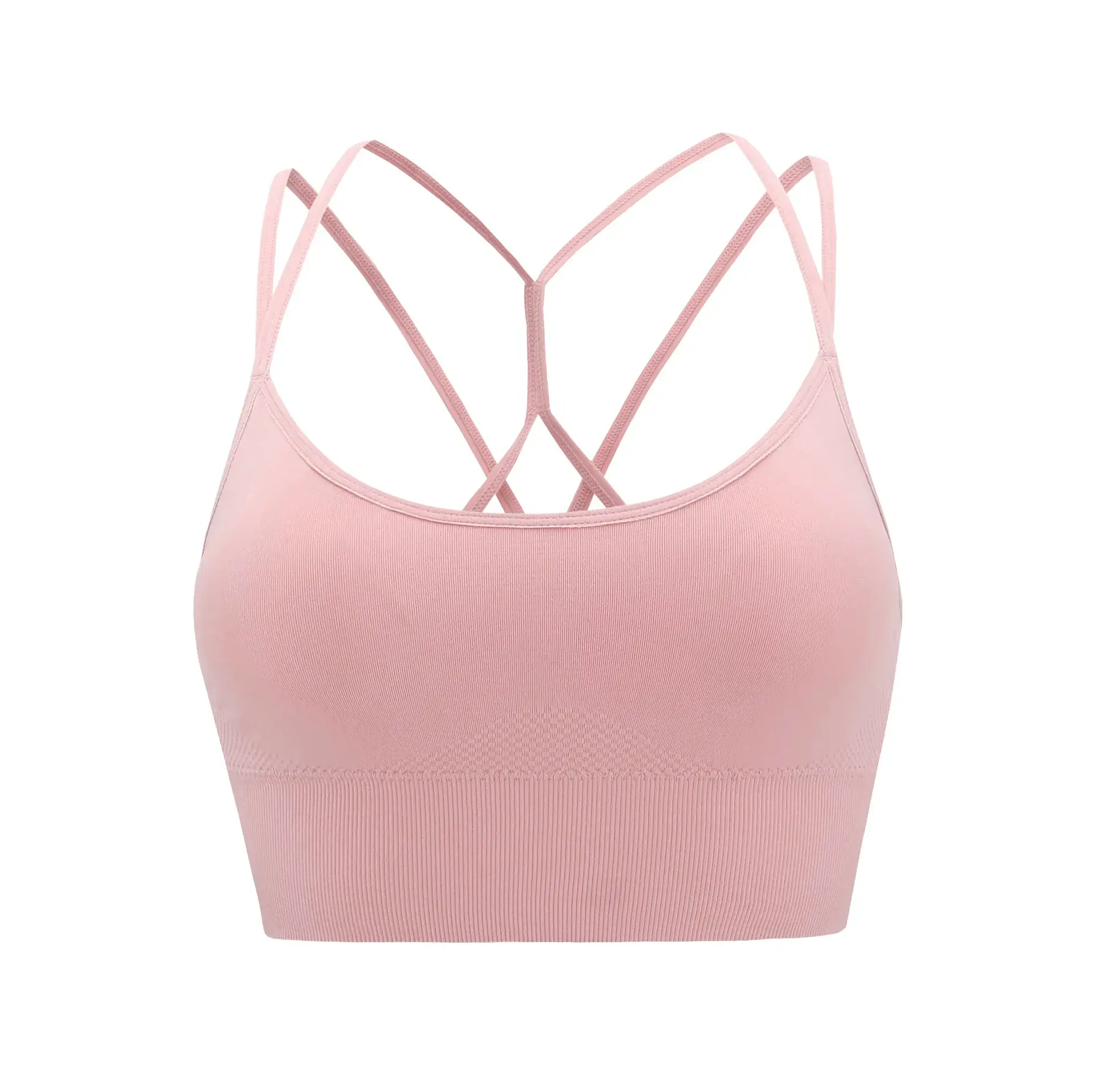 White Cross Back Sports Bra for Large Sizes