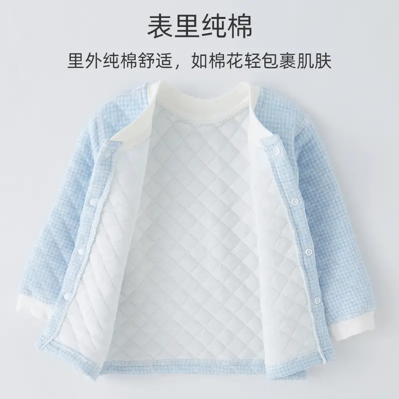 Green Quilted Baby Pajamas Set for Newborn