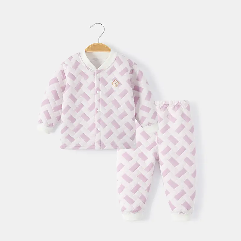 Green Quilted Baby Pajamas Set for Newborn