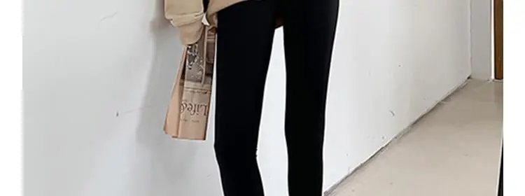 Pregnant Women's Pink Velvet Leggings for Spring Autumn Yoga Wear — feature 21