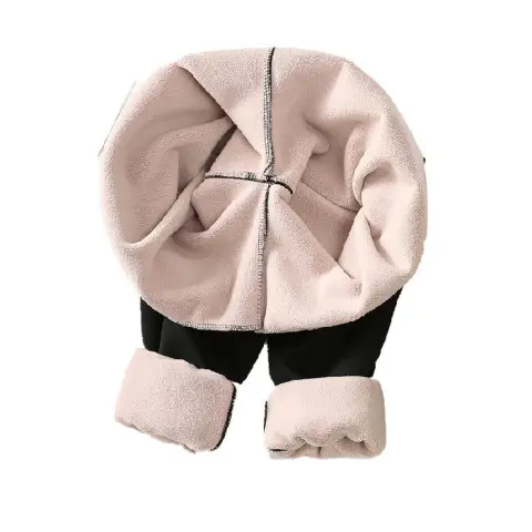 Pregnant Women's Pink Velvet Leggings for Spring Autumn Yoga Wear - Image 6