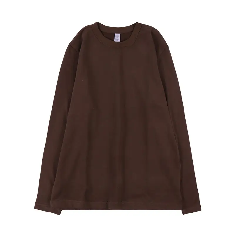 300g Japanese Heavy Sanding Cotton Long Sleeve T-Shirt White Base - Image 6