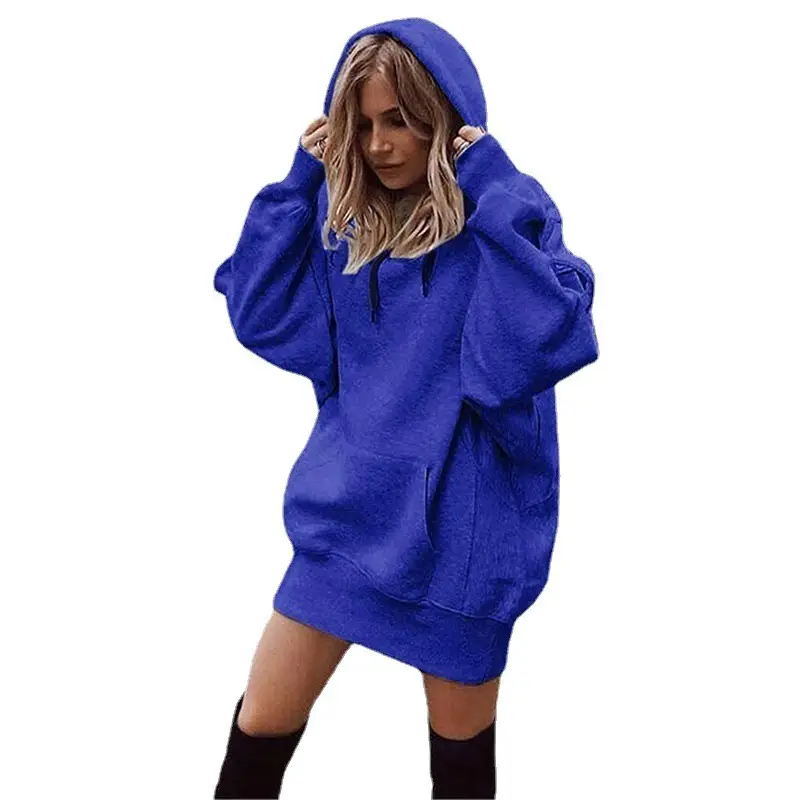 Purple Hooded Fleece Sweatshirt for Women - Image 10