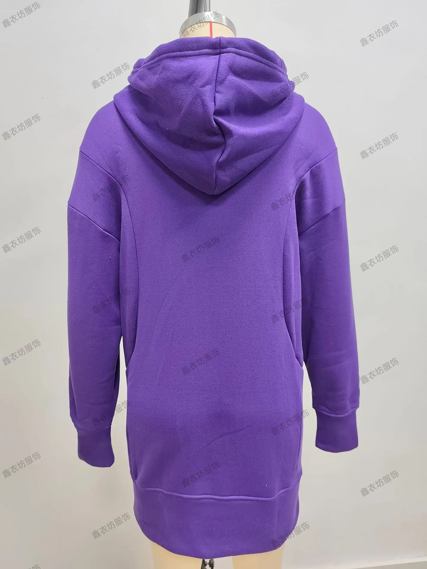 Purple Hooded Fleece Sweatshirt for Women — feature 26