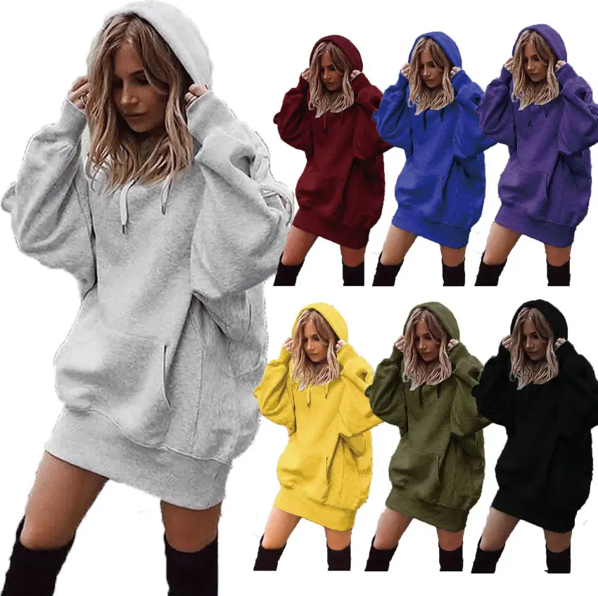 Purple Hooded Fleece Sweatshirt for Women — feature 4