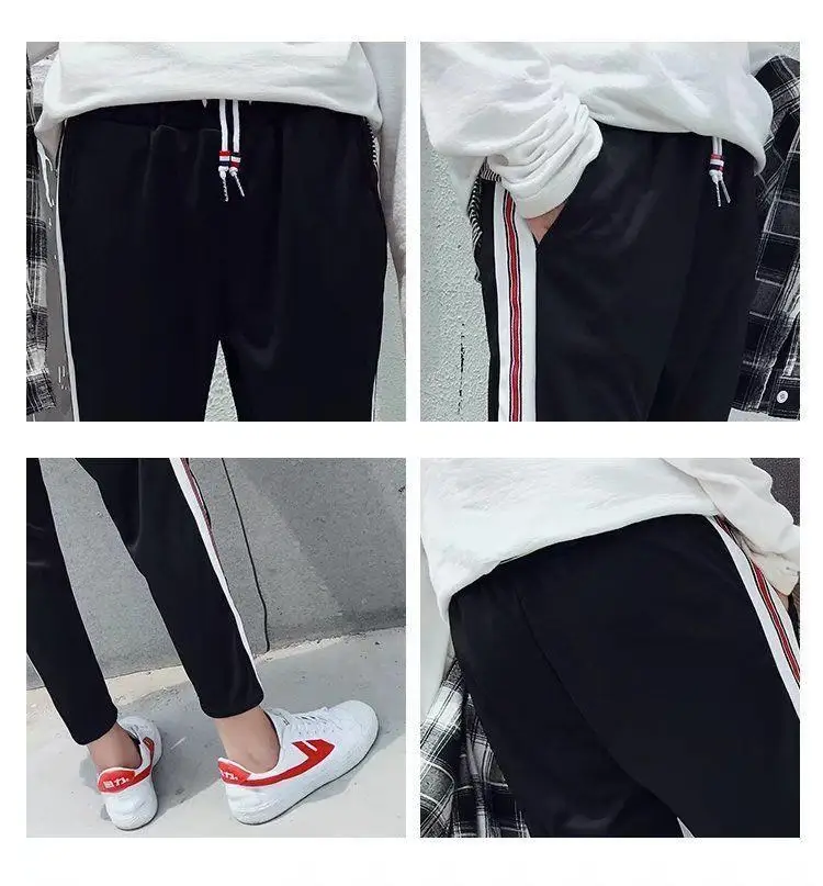 Fleece-lined Cropped Ankle Pants for Men Black — feature 16