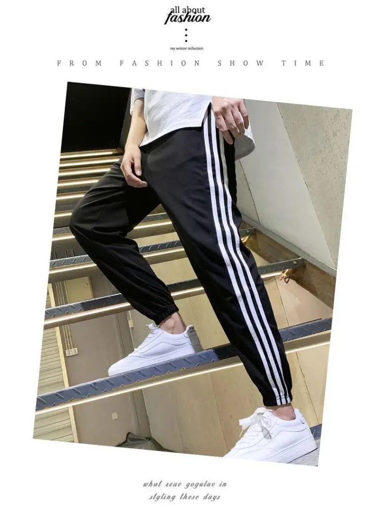 Fleece-lined Cropped Ankle Pants for Men Black — feature 5