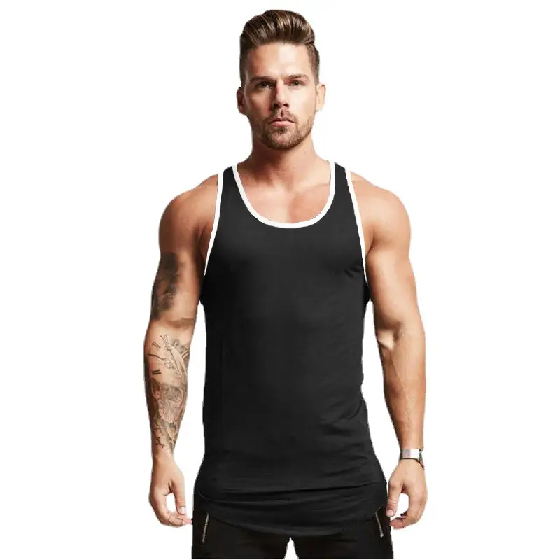Men Maroon Bodybuilding Vest Cotton Summer - Image 12