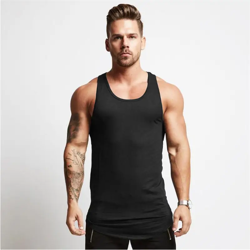 Men Maroon Bodybuilding Vest Cotton Summer - Image 4