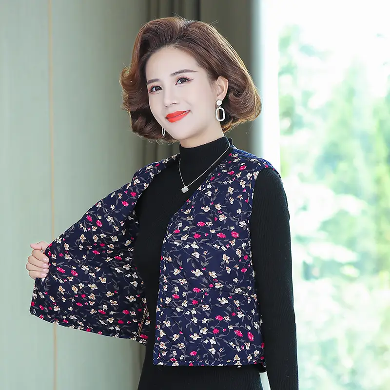 Middle-aged Embroidered Waistcoat Vest for Winter - Image 9