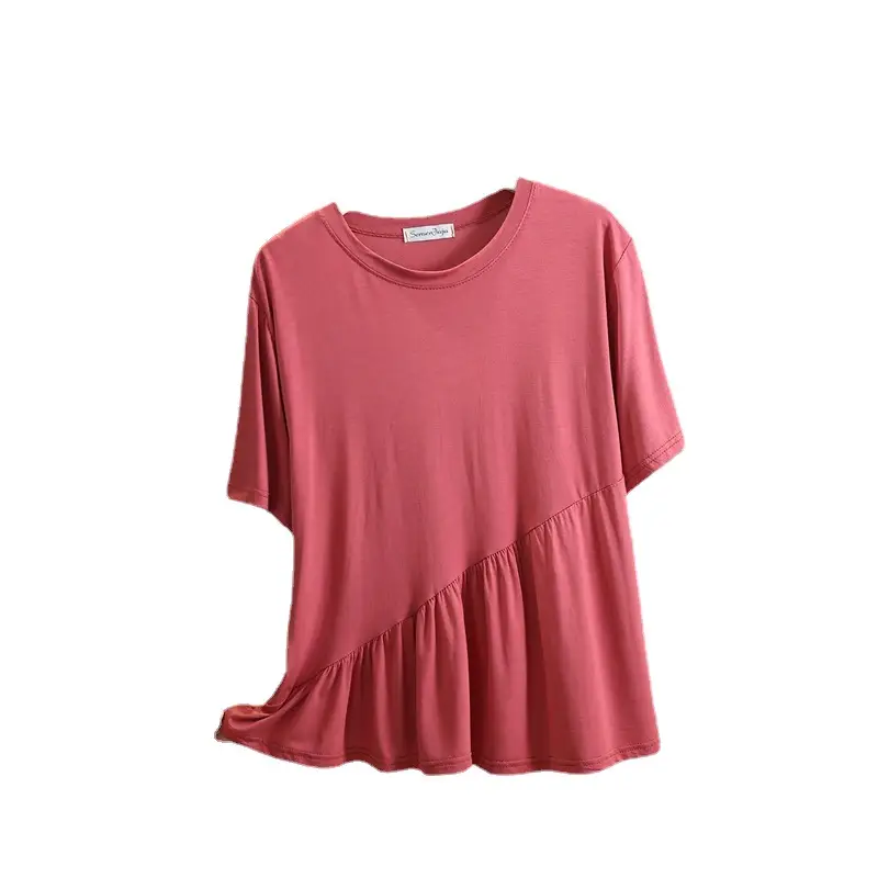 Women Loose Fit T-Shirt Grey Summer Casual Wear - Image 13