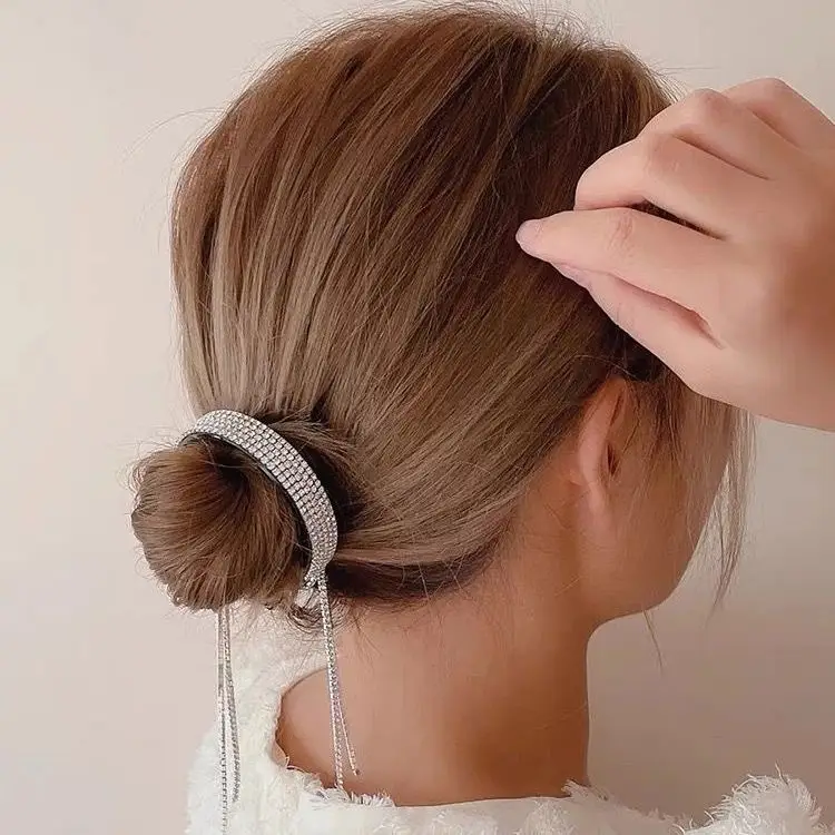 Korean Rhinestone Hair Twister with Ball Head & Back Grabber