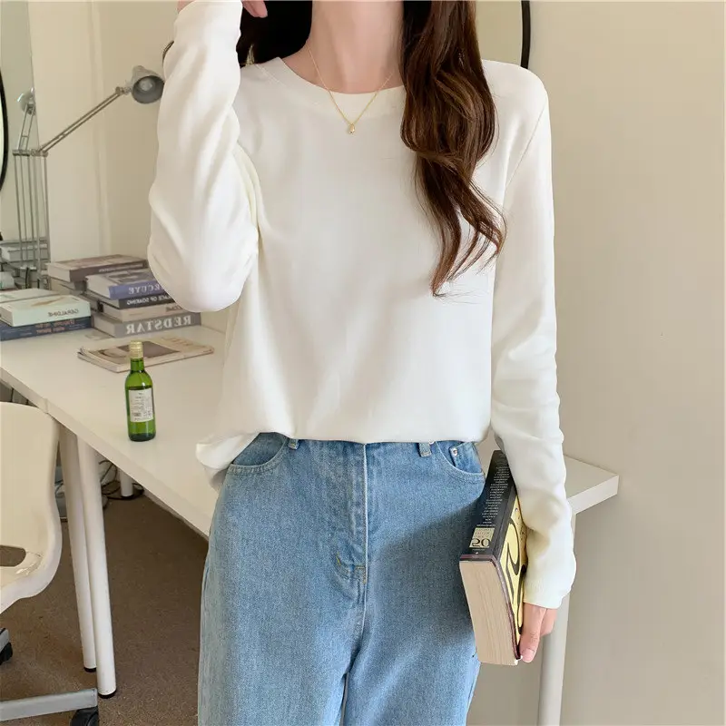 Women's Long Sleeve Black T-Shirt 2024 Autumn — feature 1
