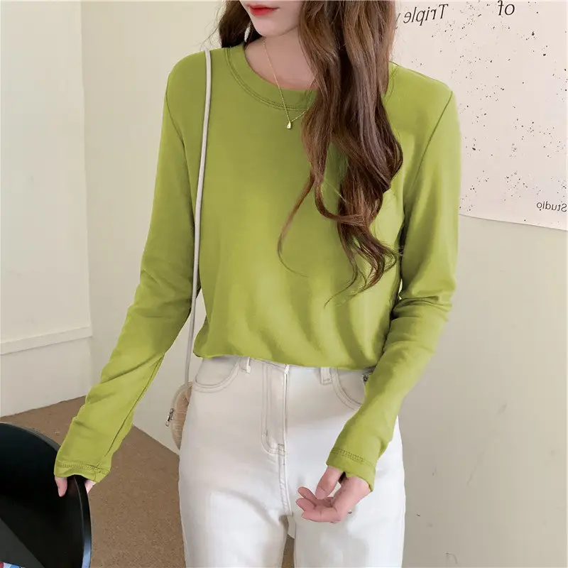 Women's Long Sleeve Black T-Shirt 2024 Autumn — feature 11