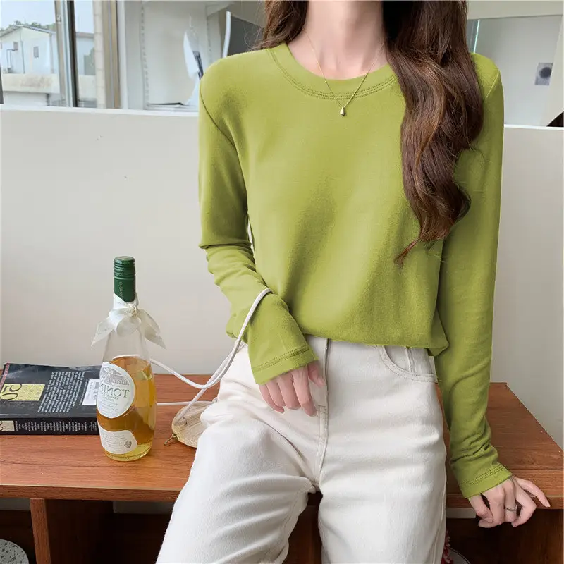 Women's Long Sleeve Black T-Shirt 2024 Autumn — feature 12