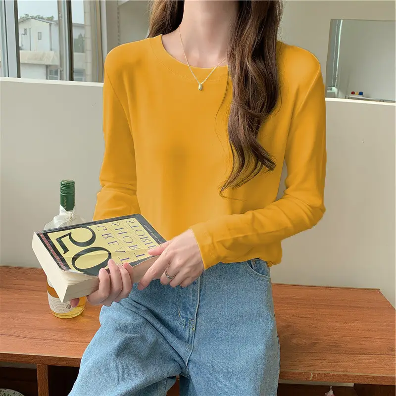 Women's Long Sleeve Black T-Shirt 2024 Autumn — feature 15
