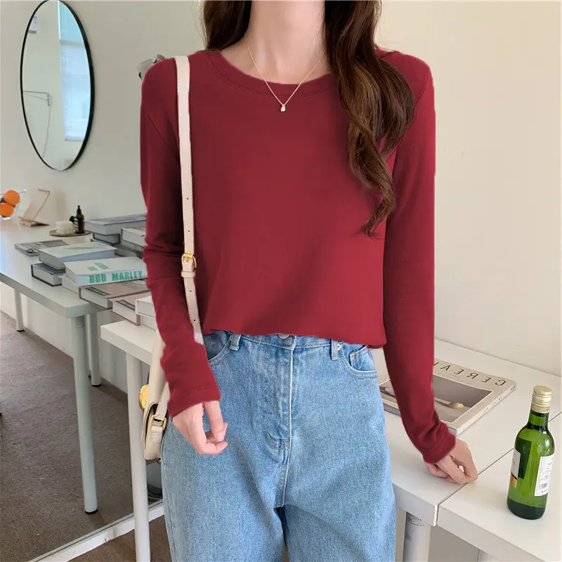 Women's Long Sleeve Black T-Shirt 2024 Autumn — feature 18