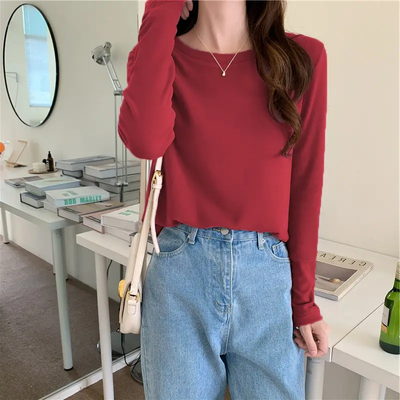 Women's Long Sleeve Black T-Shirt 2024 Autumn — feature 19