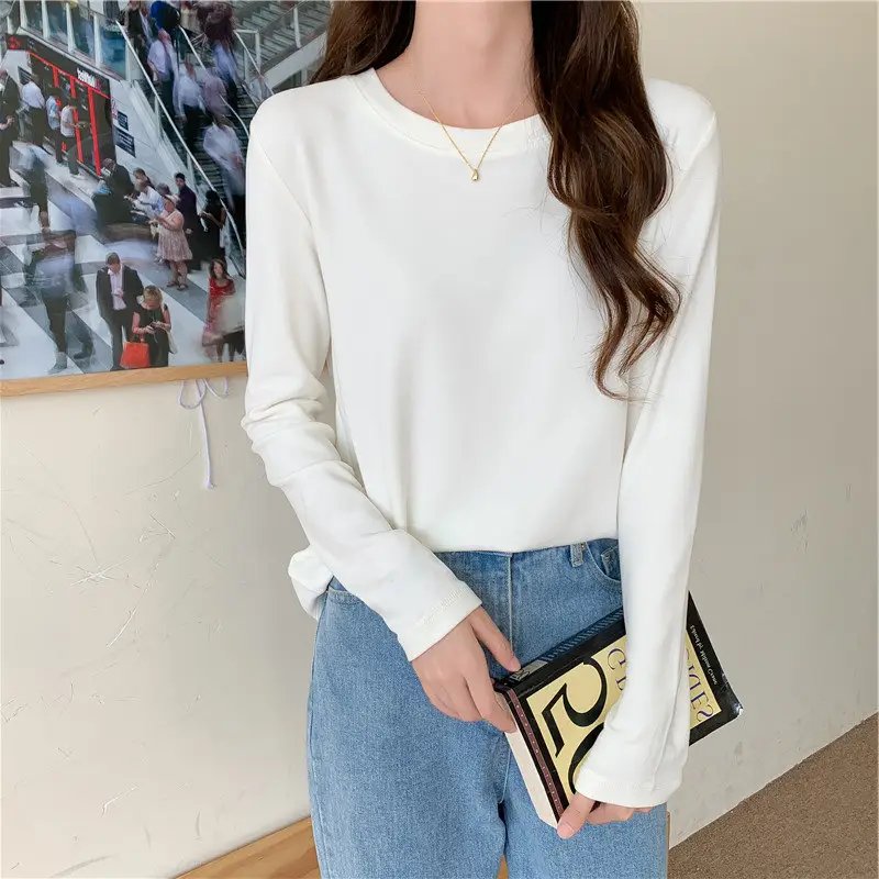 Women's Long Sleeve Black T-Shirt 2024 Autumn — feature 2