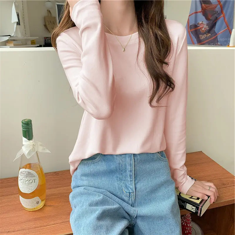 Women's Long Sleeve Black T-Shirt 2024 Autumn — feature 21