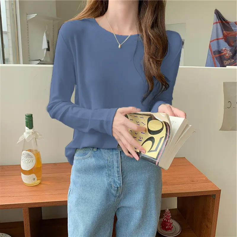 Women's Long Sleeve Black T-Shirt 2024 Autumn — feature 22