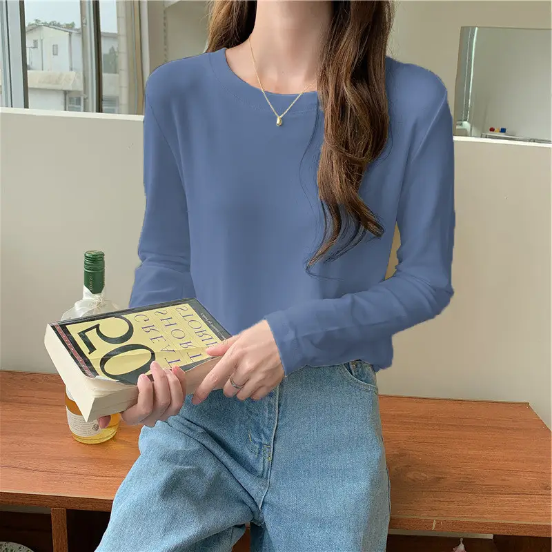 Women's Long Sleeve Black T-Shirt 2024 Autumn — feature 23