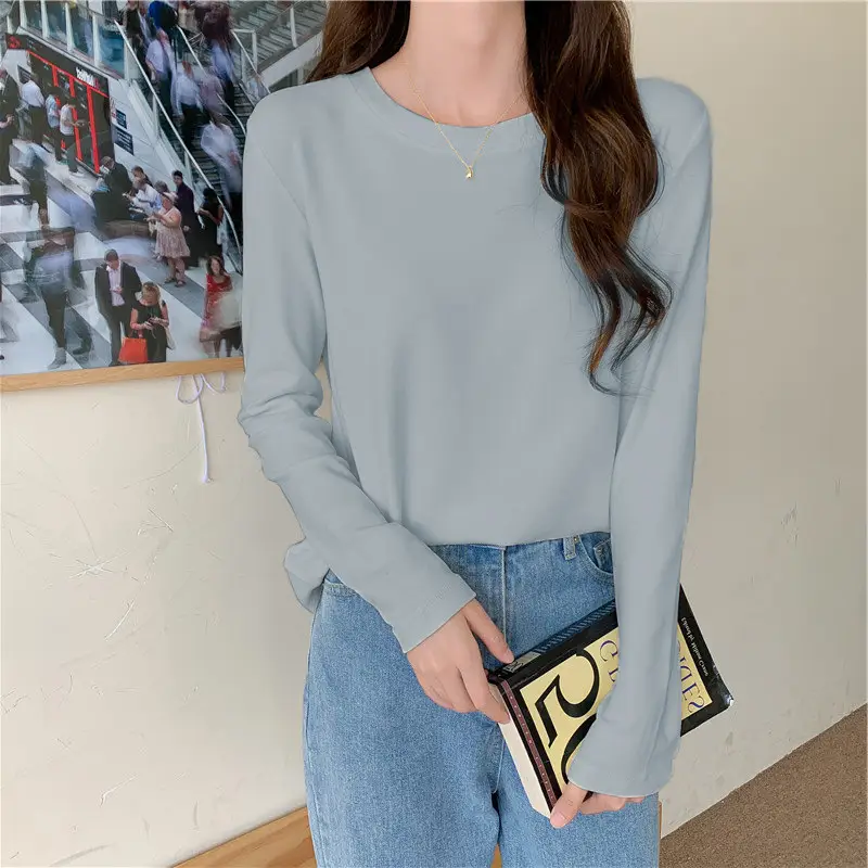 Women's Long Sleeve Black T-Shirt 2024 Autumn — feature 24
