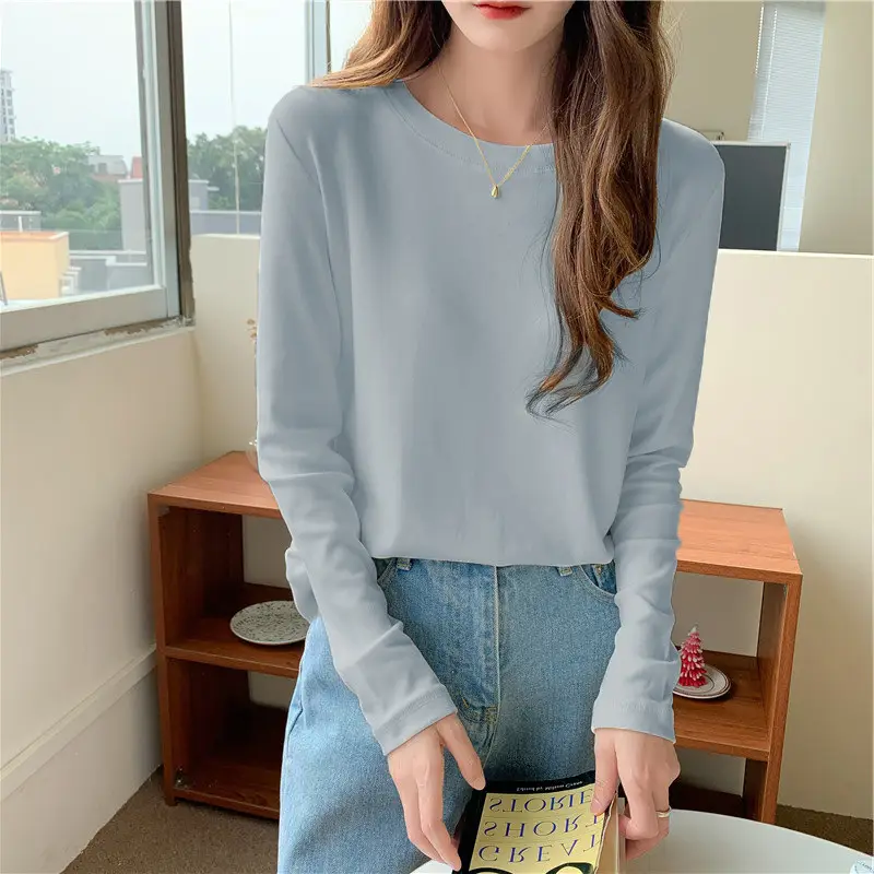 Women's Long Sleeve Black T-Shirt 2024 Autumn — feature 25