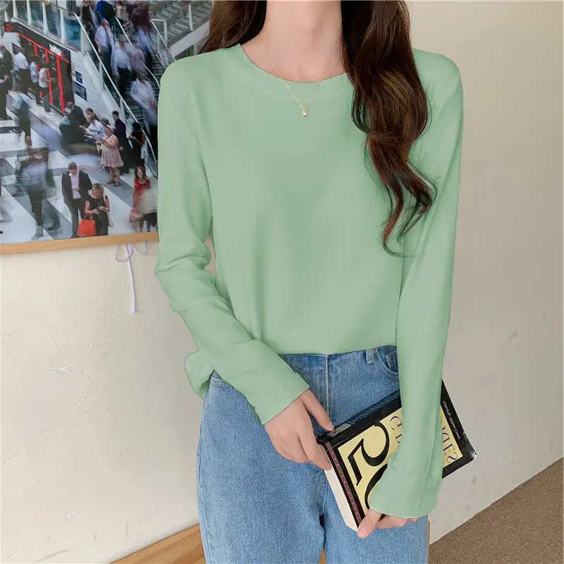 Women's Long Sleeve Black T-Shirt 2024 Autumn — feature 26