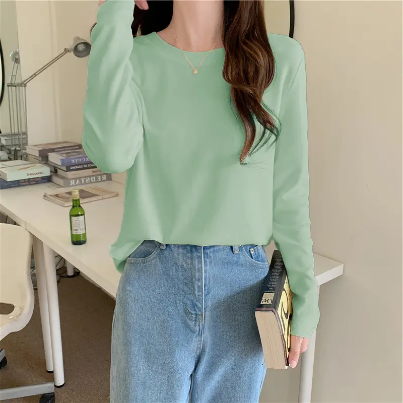 Women's Long Sleeve Black T-Shirt 2024 Autumn — feature 27