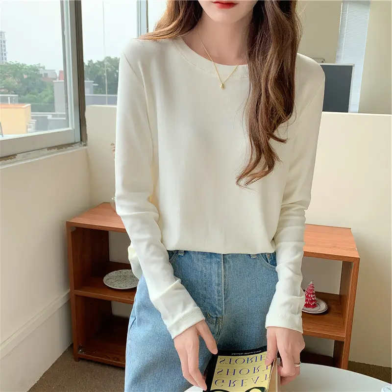 Women's Long Sleeve Black T-Shirt 2024 Autumn — feature 3