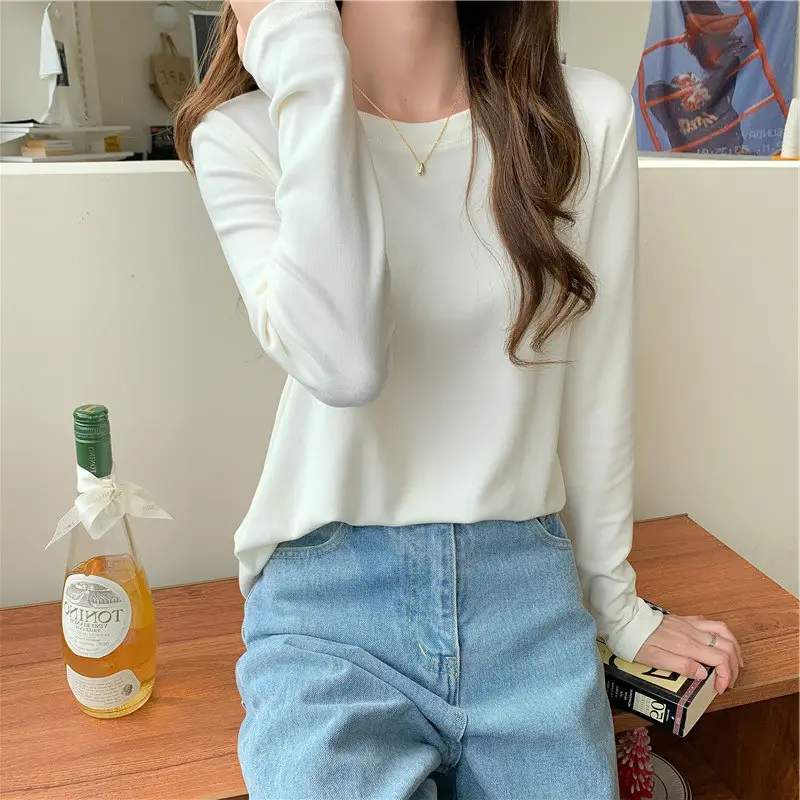 Women's Long Sleeve Black T-Shirt 2024 Autumn — feature 6