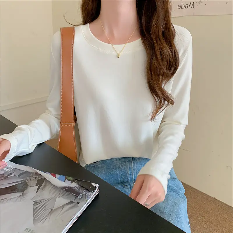 Women's Long Sleeve Black T-Shirt 2024 Autumn — feature 7