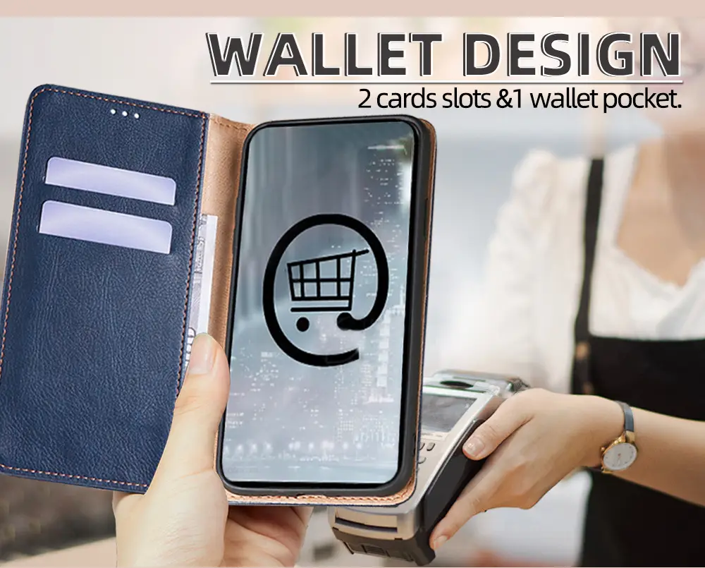Blue Leather 5G Mobile Case for A04E 4G — feature 16