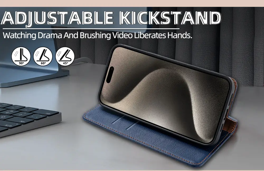 Blue Leather 5G Mobile Case for A04E 4G — feature 17