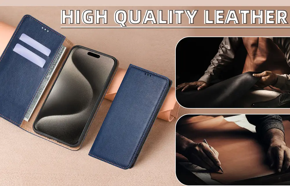 Blue Leather 5G Mobile Case for A04E 4G — feature 20