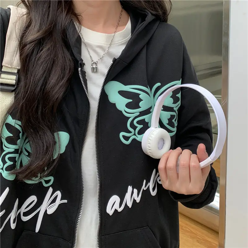Autumn 2022 Black Butterfly Hoodie for Women — feature 11